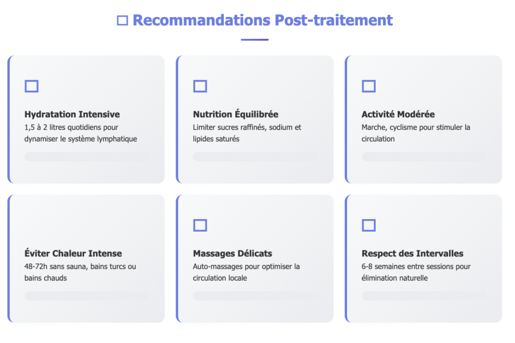 recommandations post traitement cryolipolyse infographie